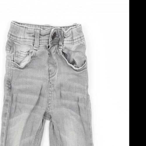 Preworn Boys Grey   Cargo Jeans Size 12-18 Months
