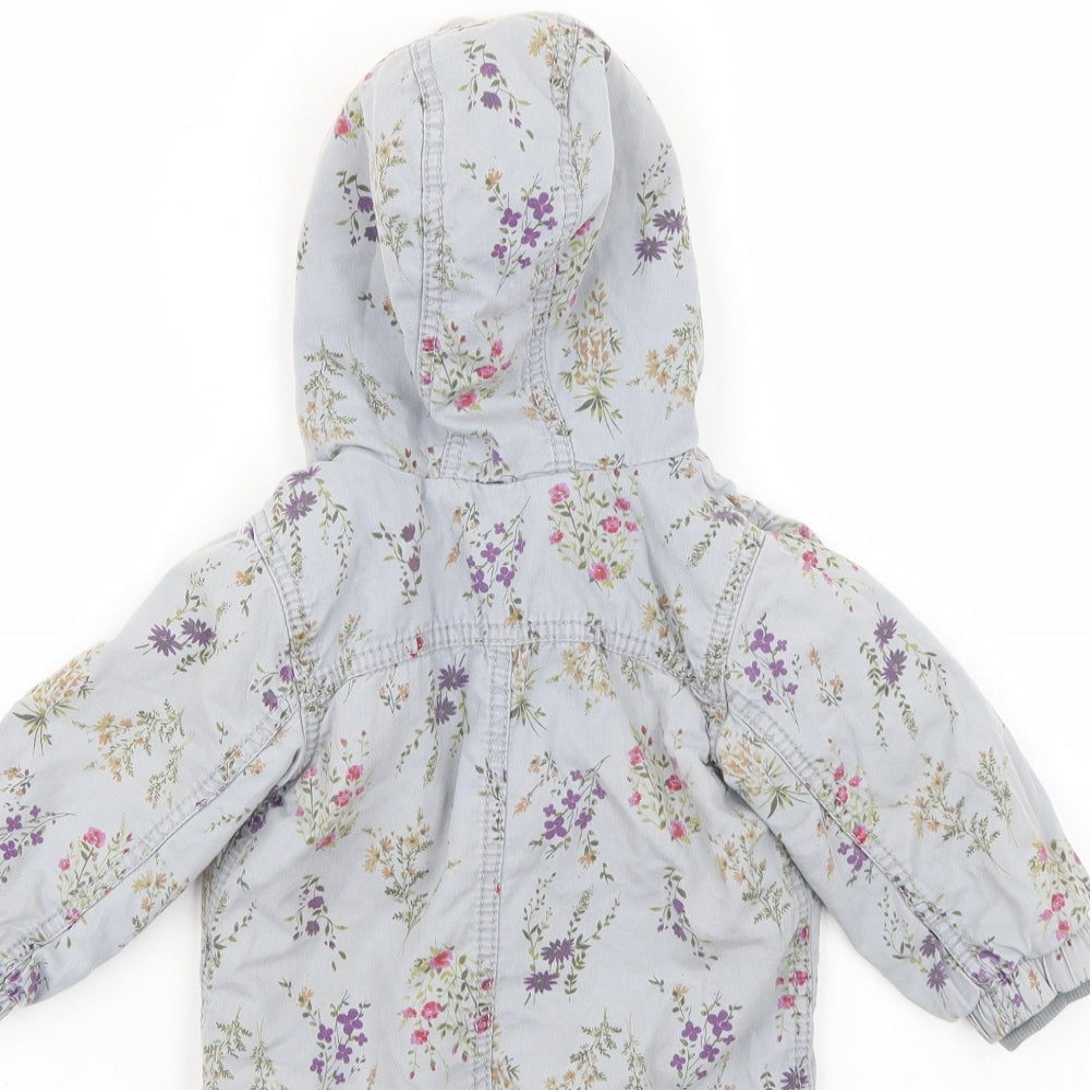 NEXT Girls Multicoloured Floral  Anorak Coat Size 6-9 Months