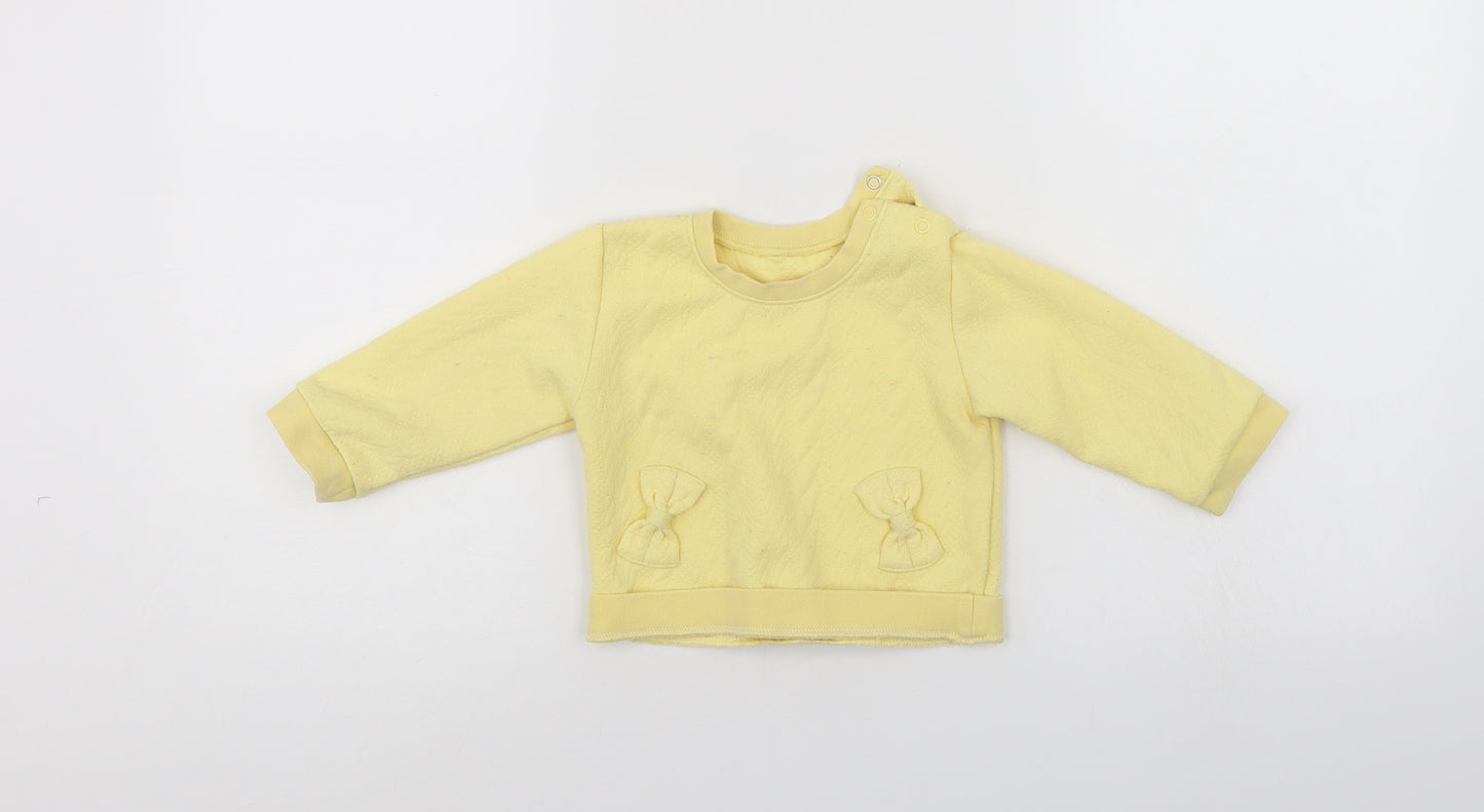 Nutmeg Girls Yellow   Pullover Jumper Size 9-12 Months