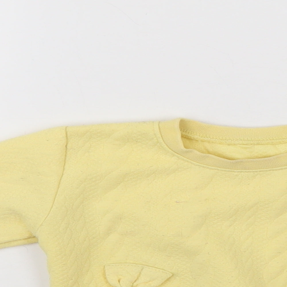 Nutmeg Girls Yellow   Pullover Jumper Size 9-12 Months