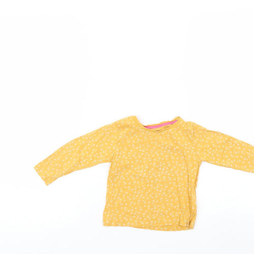Matalan Girls Yellow Floral  Basic Casual Size 12-18 Months
