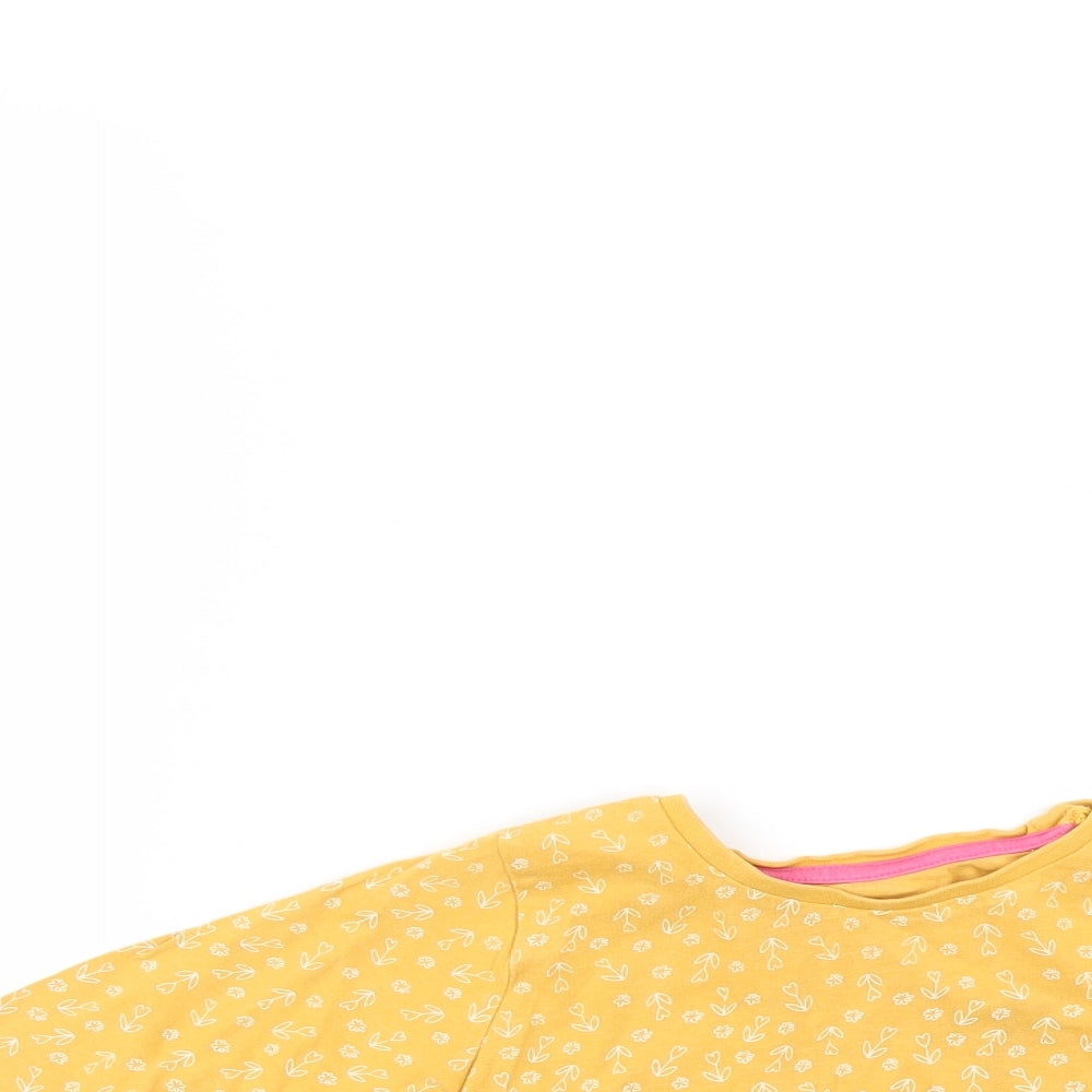 Matalan Girls Yellow Floral  Basic Casual Size 12-18 Months