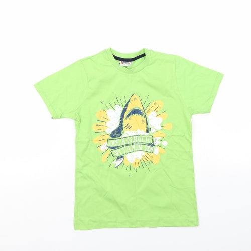 Kool Kids Boys Green   Basic T-Shirt Size 10 Years