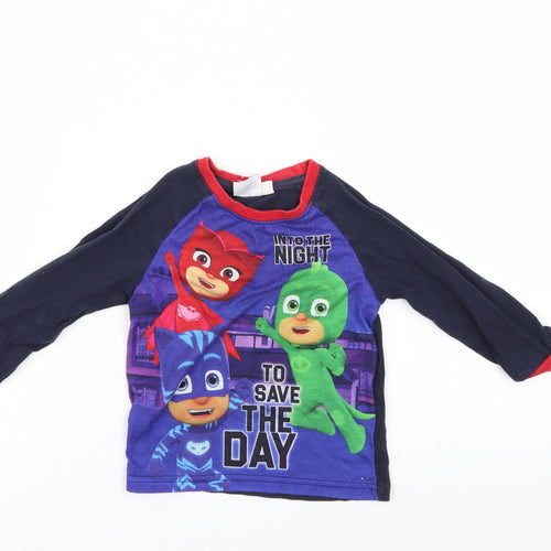 PJ MASKS Boys Multicoloured    Pyjama Top Size 2-3 Years