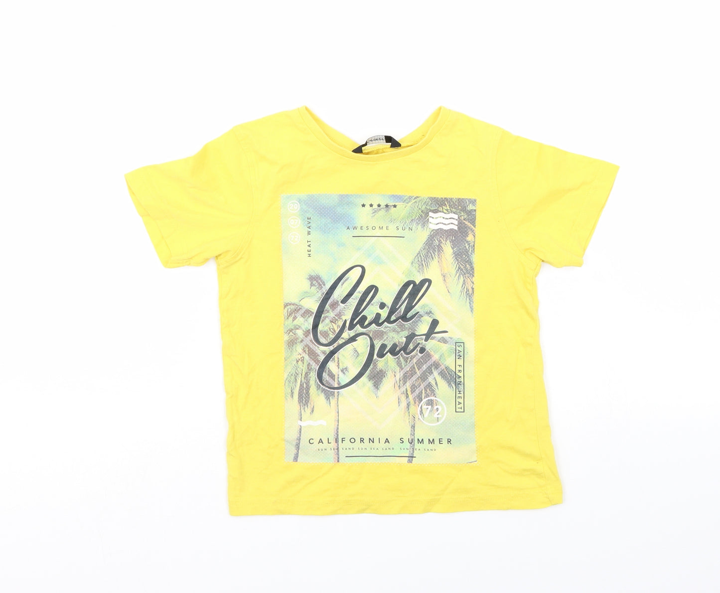 George Boys Yellow   Basic T-Shirt Size 6-7 Years