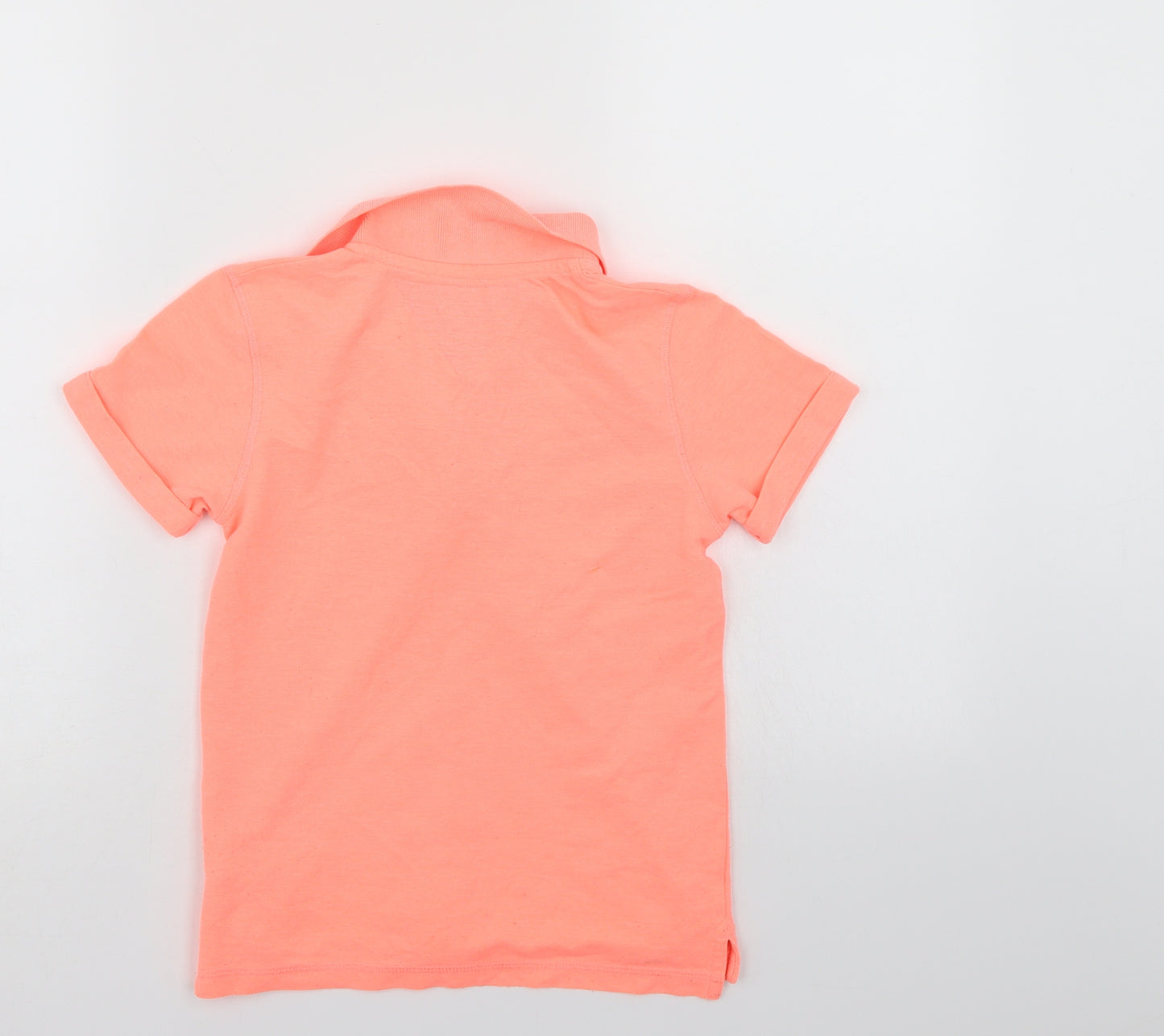 M&S Girls Orange   Basic Polo Size 7-8 Years