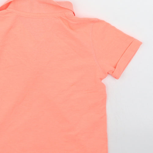 M&S Girls Orange   Basic Polo Size 7-8 Years