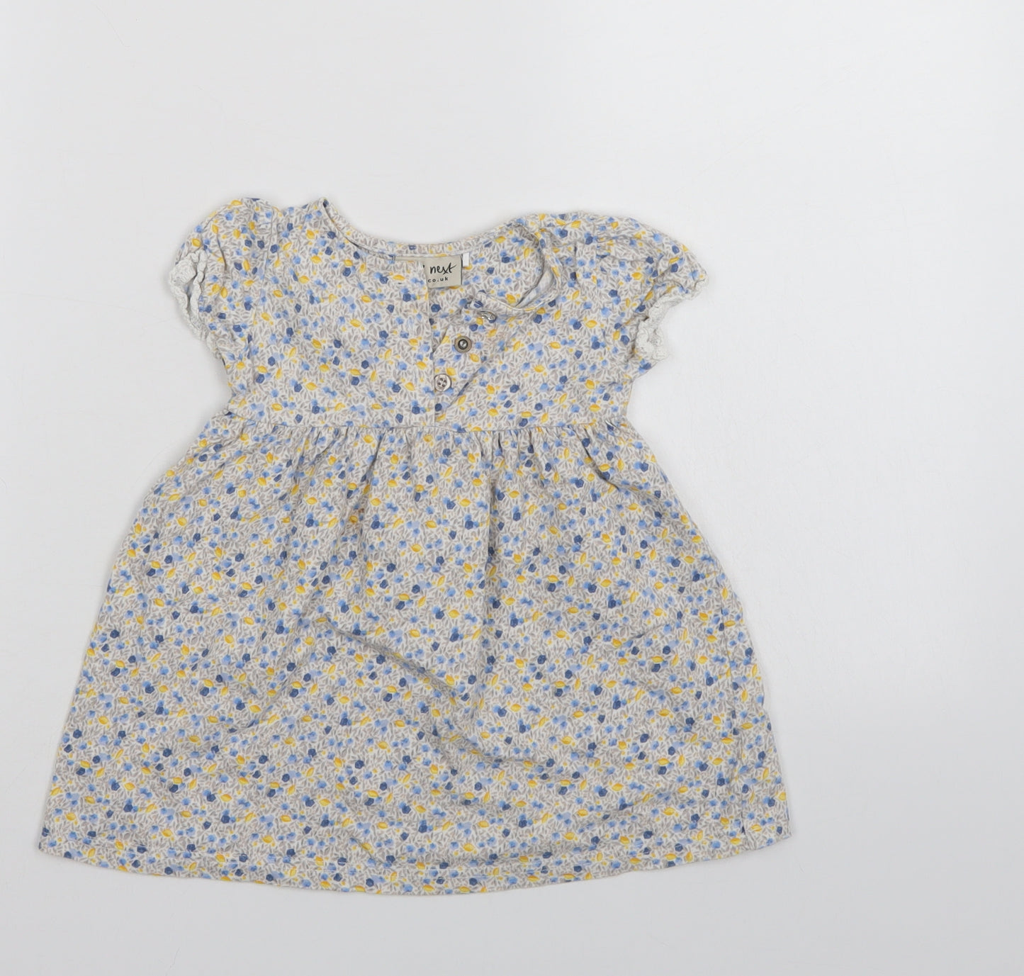 NEXT Girls Multicoloured Floral  T-Shirt Dress  Size 9-12 Months