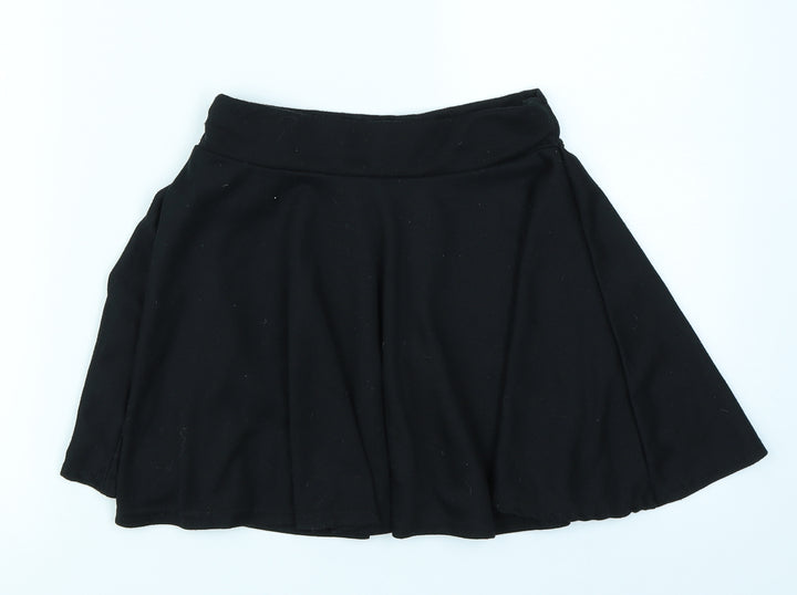 Preworn Girls Black   Flare Skirt Size 9-10 Years