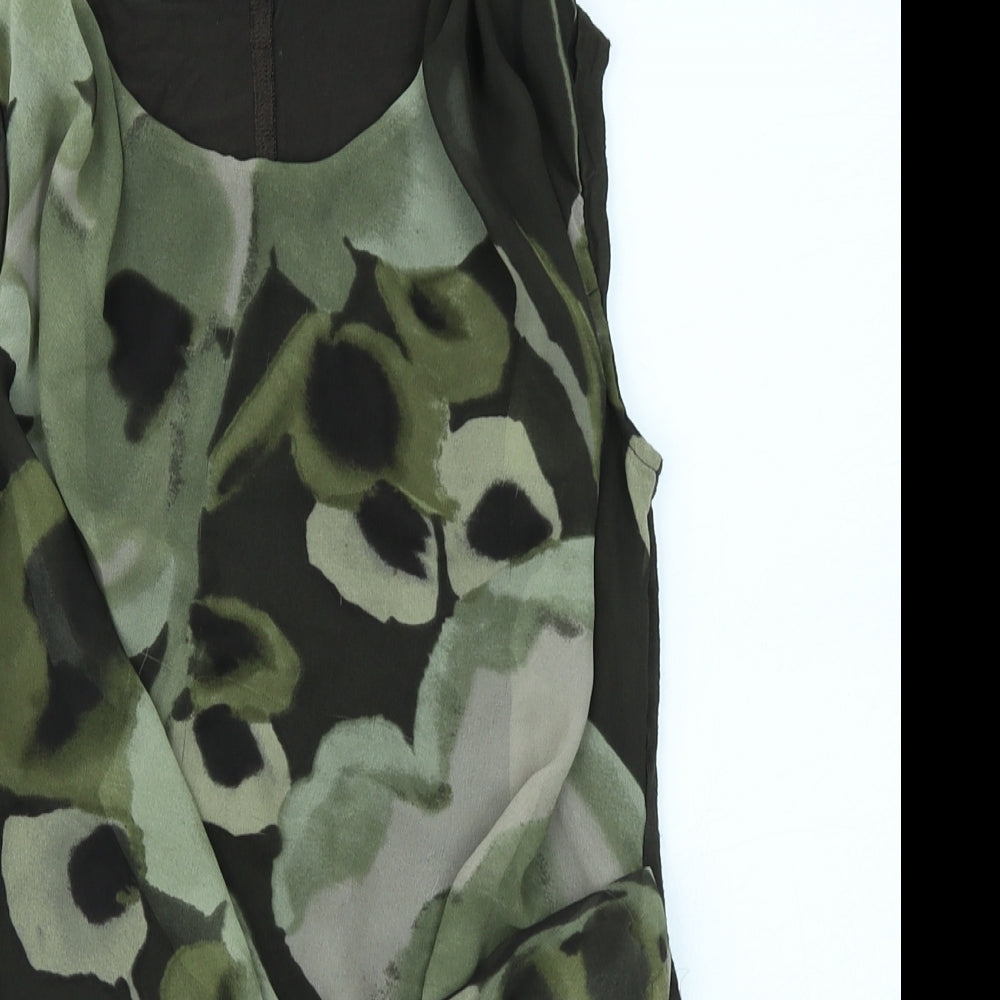 Simply Vera Womens Green Camouflage  Basic Tank Size XS