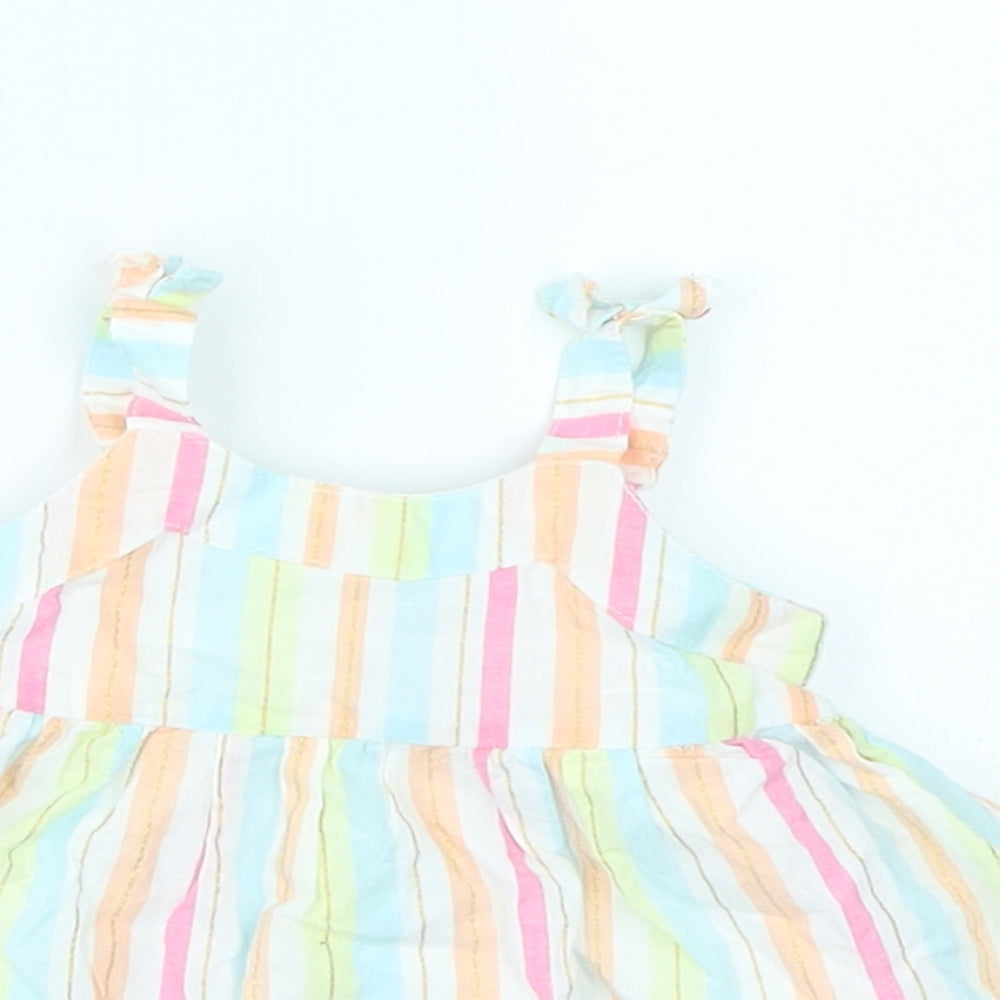 Matalan Girls Orange Striped  Basic T-Shirt Size Newborn