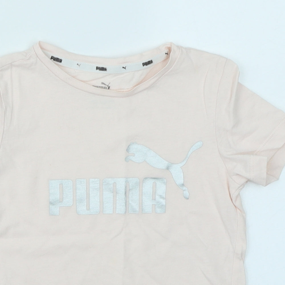 PUMA Girls Pink   Basic T-Shirt Size 7-8 Years