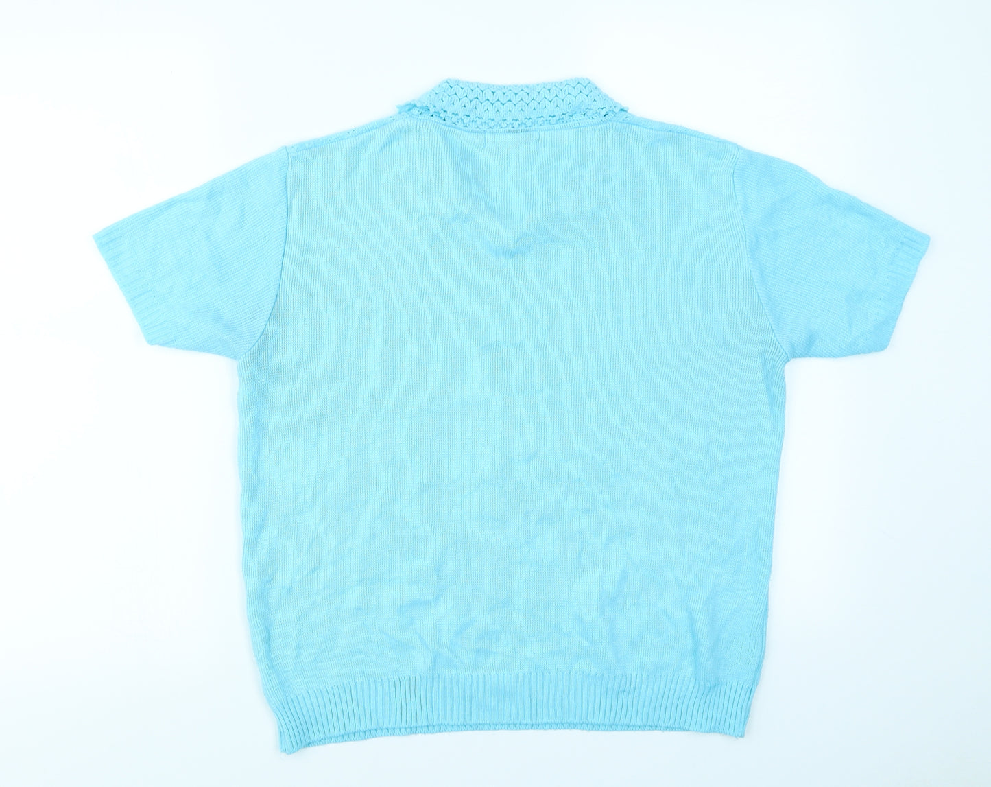 Merry Gold Womens Blue  Knit Pullover Jumper Size S