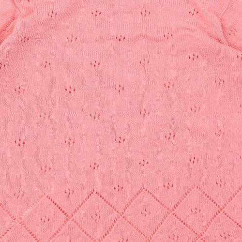 Jan Eva Womens Pink   Basic T-Shirt Size M