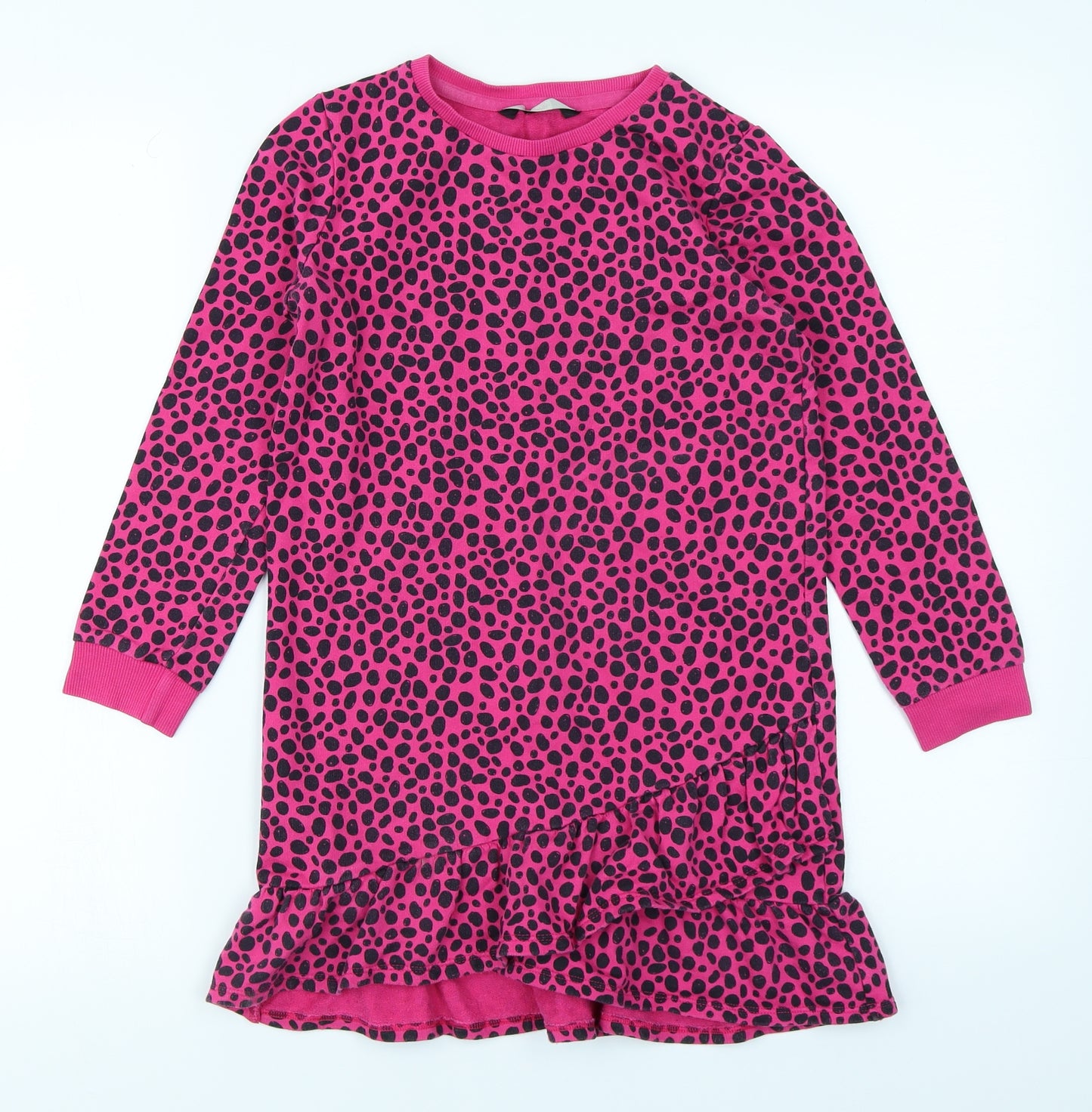 George Girls Pink Animal Print  Jumper Dress  Size 7-8 Years