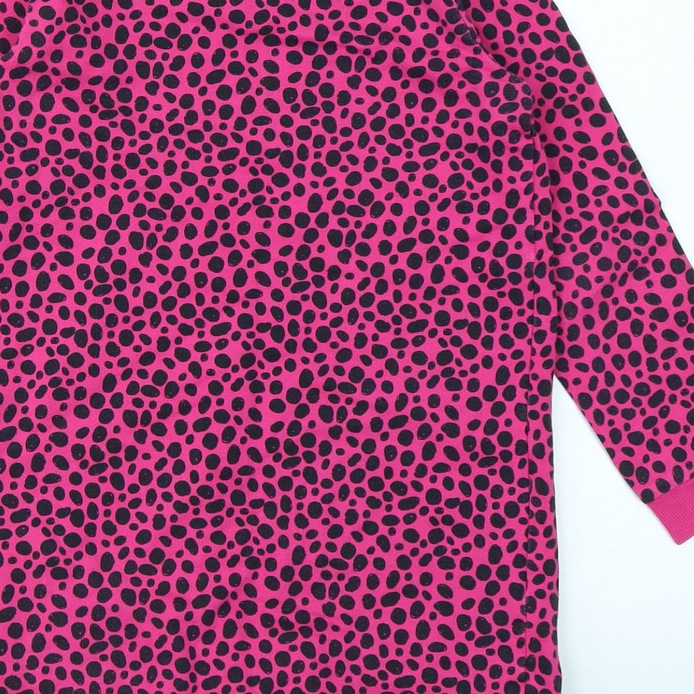 George Girls Pink Animal Print  Jumper Dress  Size 7-8 Years