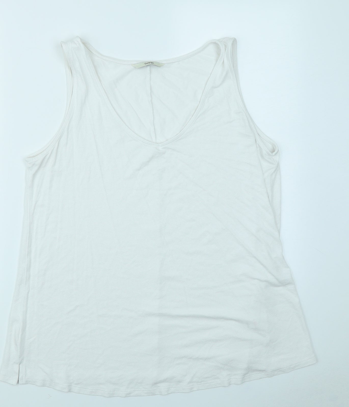 George Womens White   Basic T-Shirt Size 16