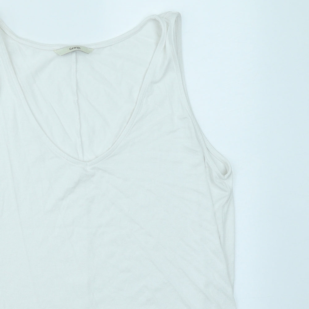 George Womens White   Basic T-Shirt Size 16