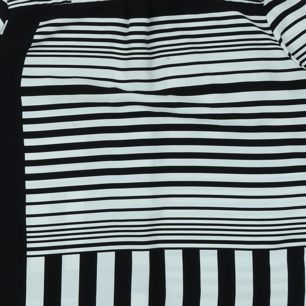 Rive Island Womens Black Striped  Basic Button-Up Size 16