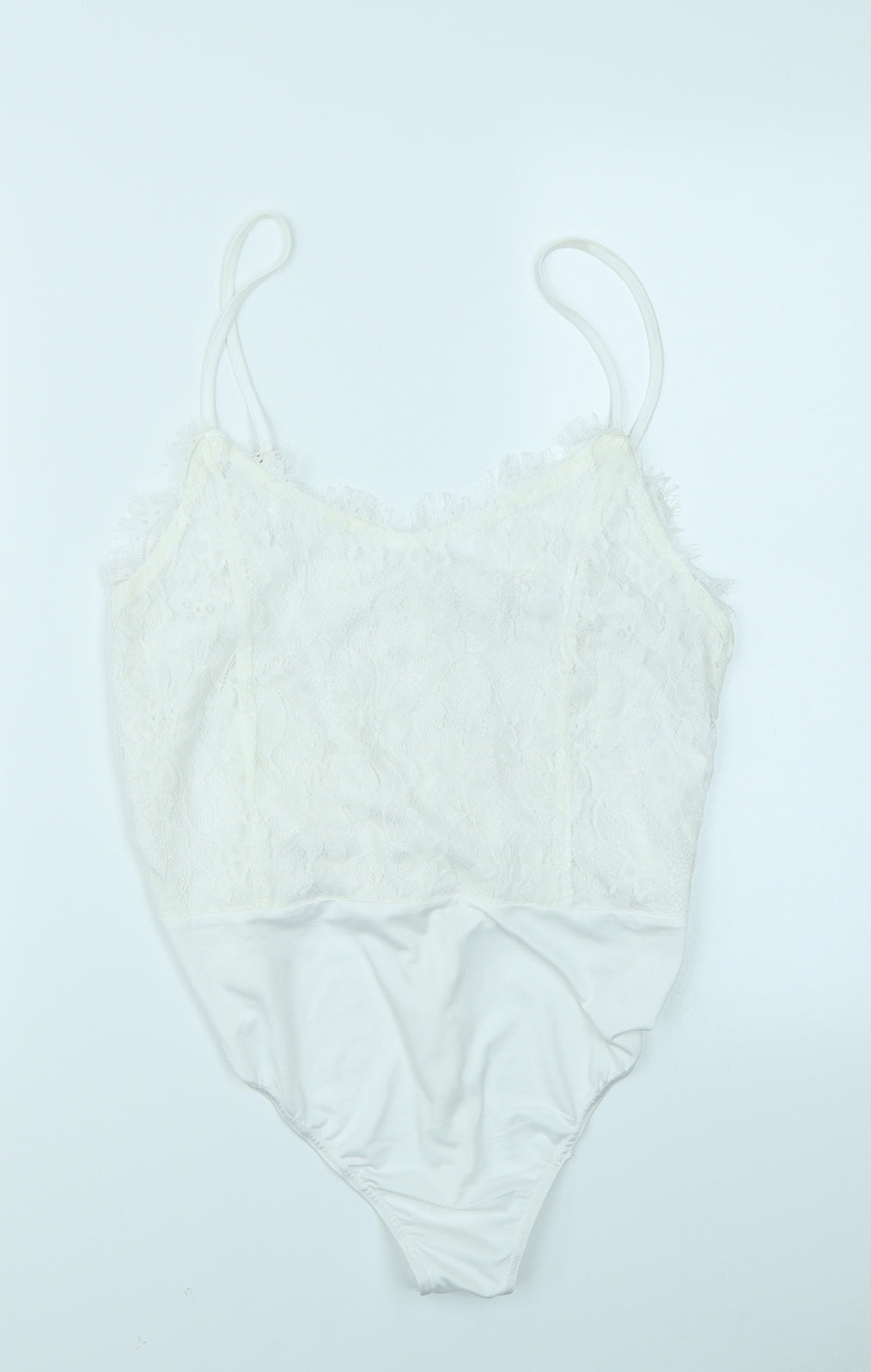 Missguided Womens White   Bodysuit One-Piece Size 16