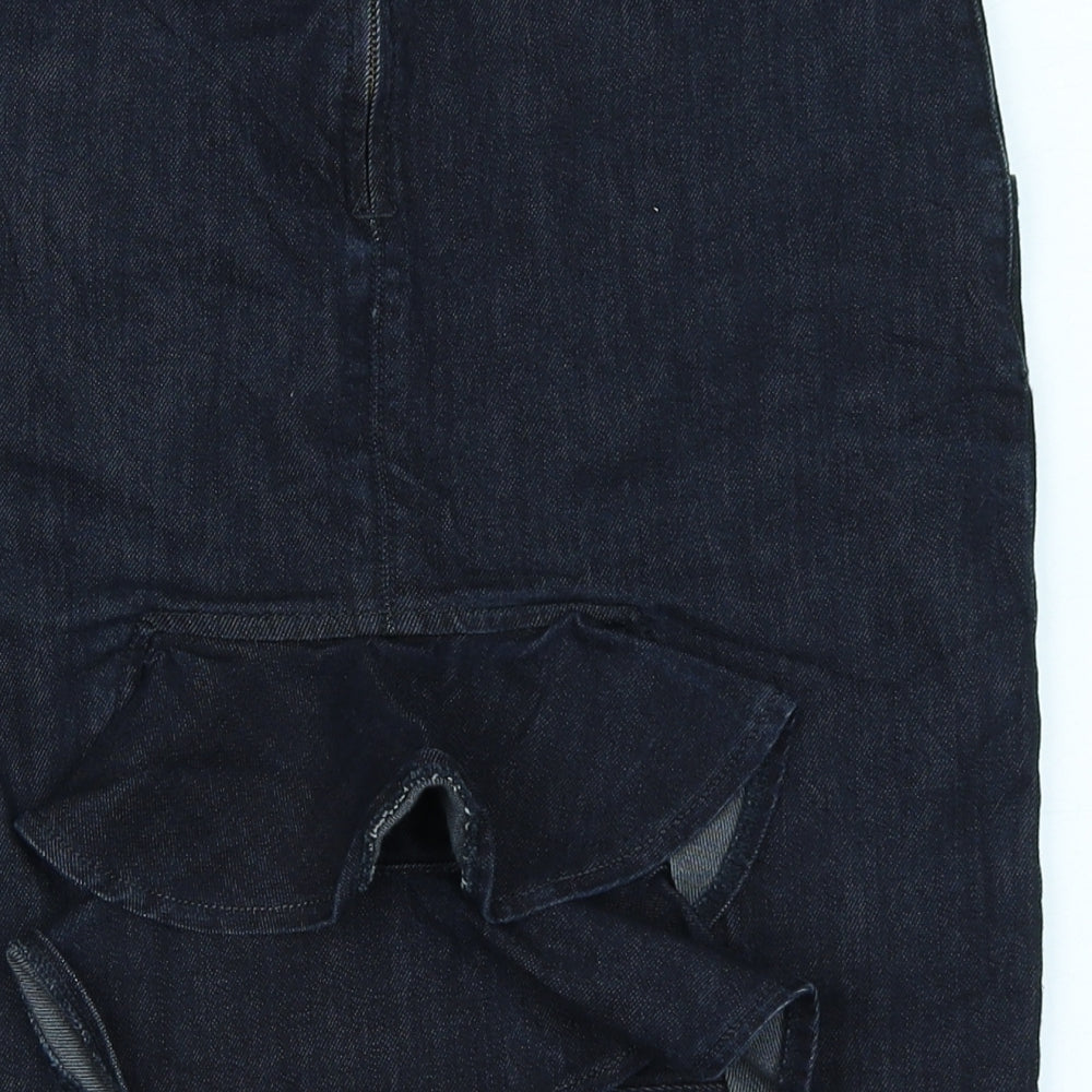 Miss Selfridge Womens Blue  Denim A-Line Skirt Size 10