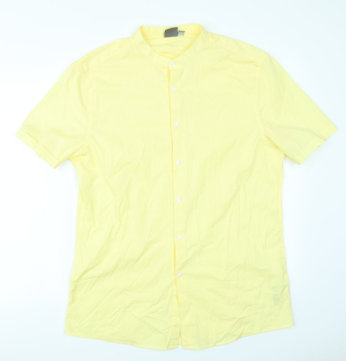 ASOS Mens Yellow    Button-Up Size XL
