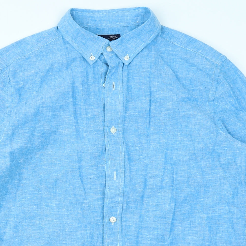 Gap Mens Blue    Button-Up Size M