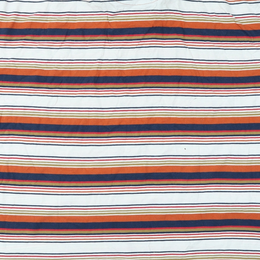 George Mens Orange Striped   Polo Size 2XL