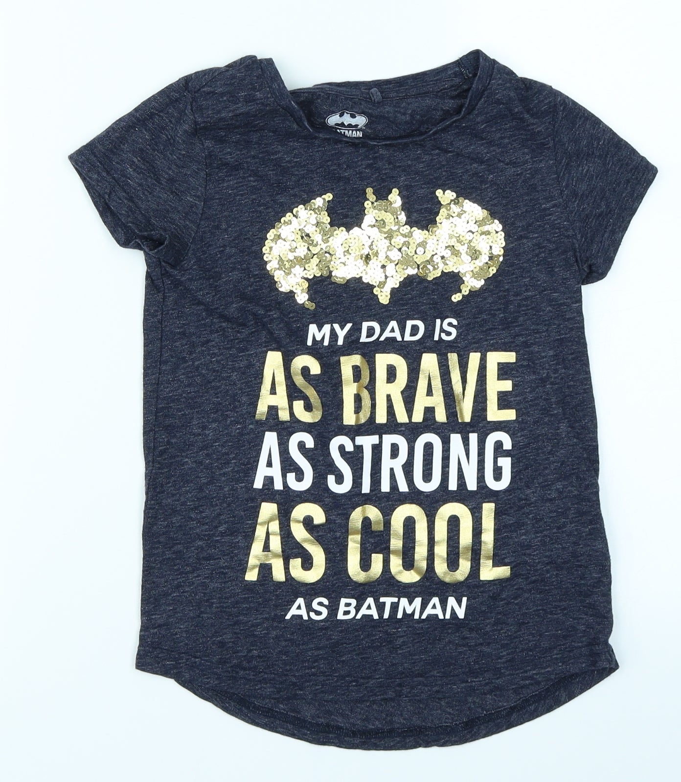 NEXT Girls Blue   Basic T-Shirt Size 8 Years  - Batman