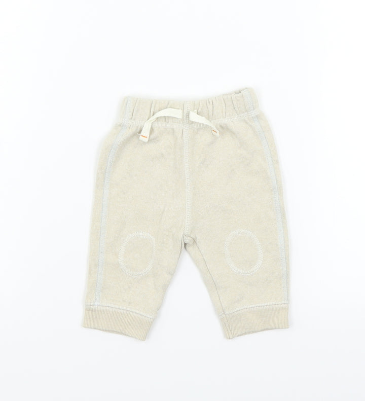 George Girls Beige Track Pants Trousers Size 0-3 Months