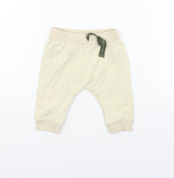 F&F Baby Beige Track Pants Trousers Size 0-3 Months