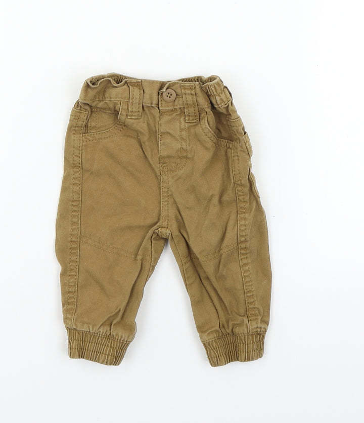 Earlydays Boys Beige Jogger Trousers Size 3-6 Months