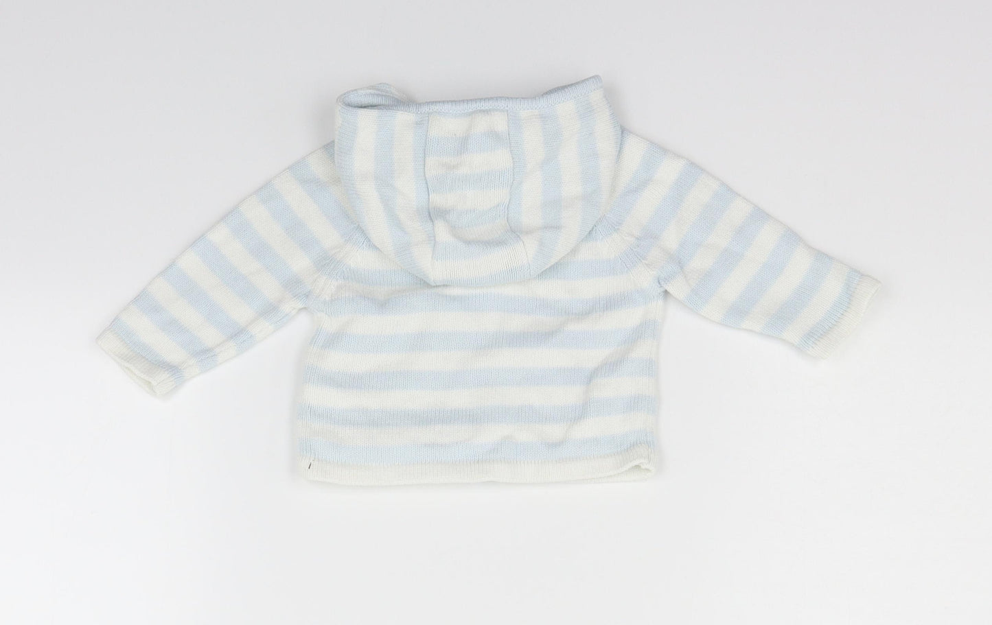 John Lewis  White Spotted  Full Zip Jumper Size 0-3 Months