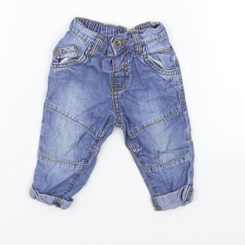 TU Boys Blue   Cargo Jeans Size 3-6 Months
