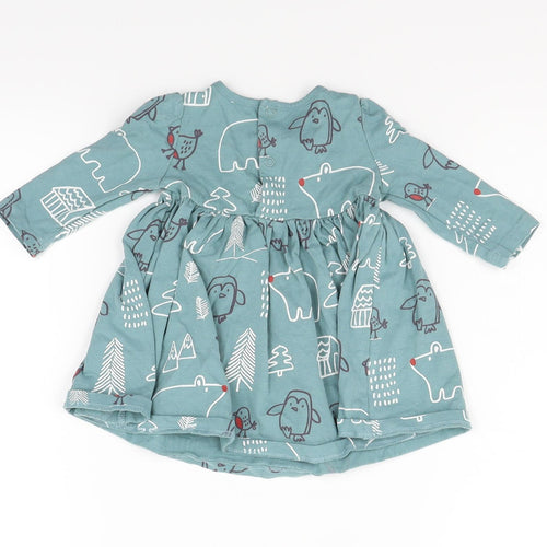 Marks and Spencer Girls Blue   Fit & Flare  Size 3-6 Months