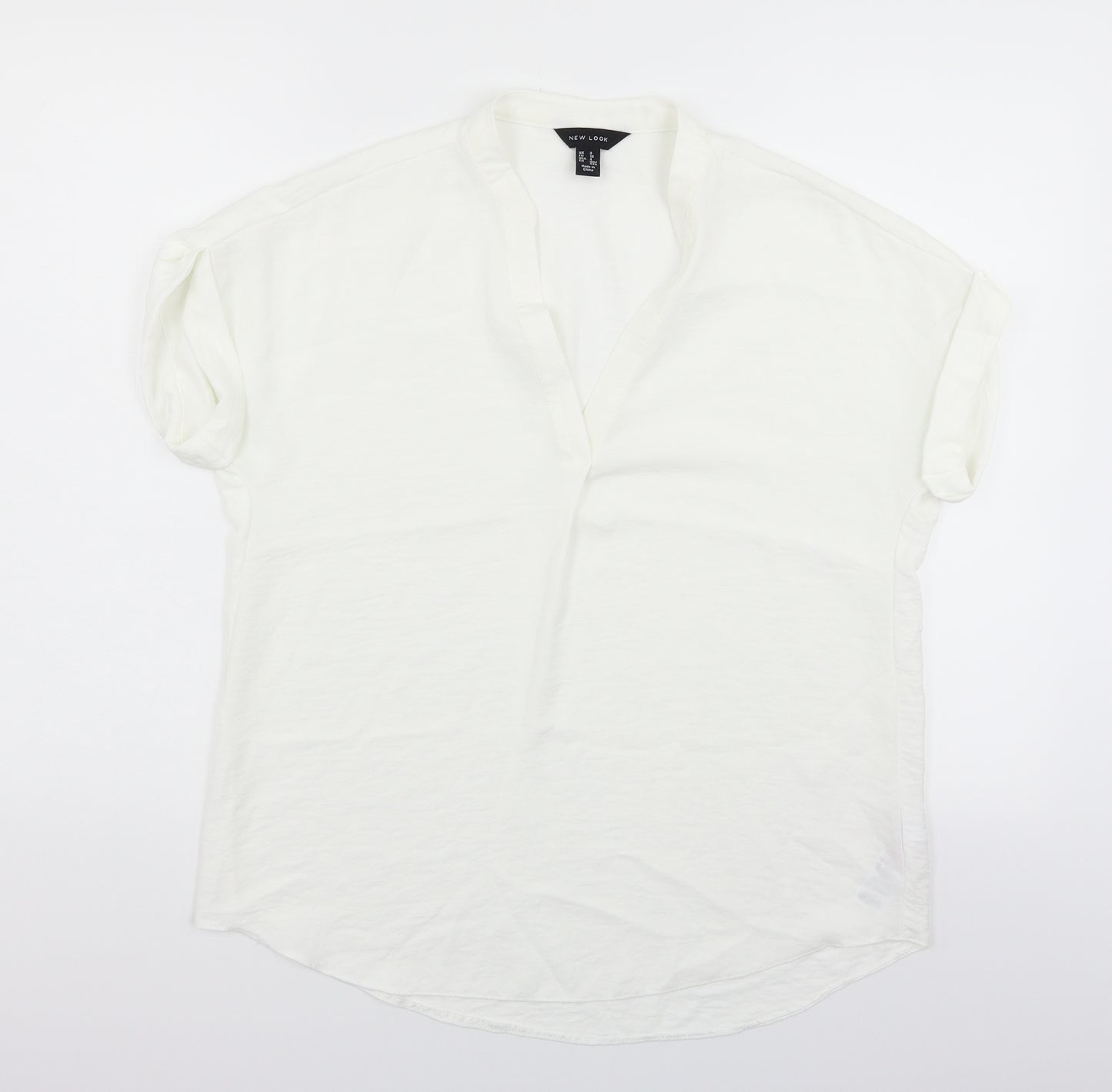 New Look Womens White   Basic T-Shirt Size 8