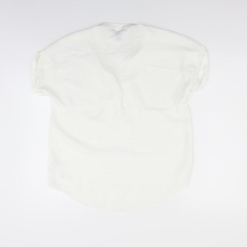 New Look Womens White   Basic T-Shirt Size 8