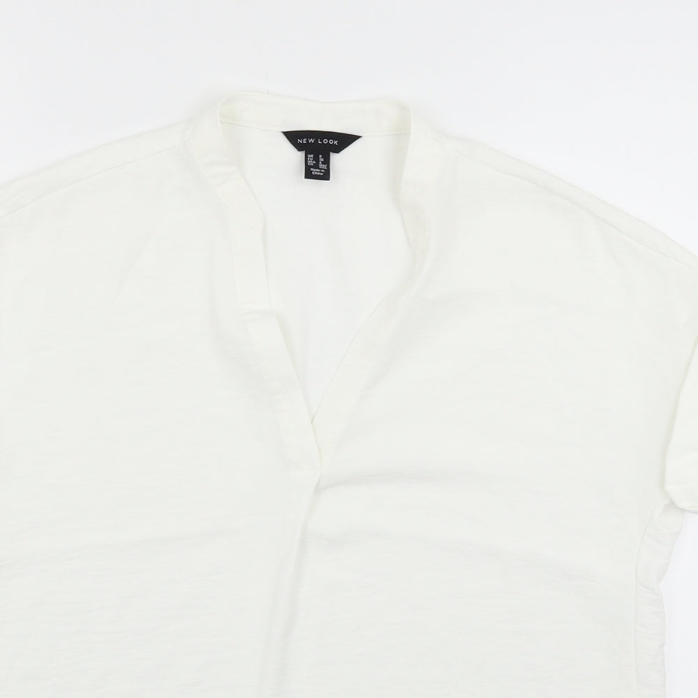New Look Womens White   Basic T-Shirt Size 8