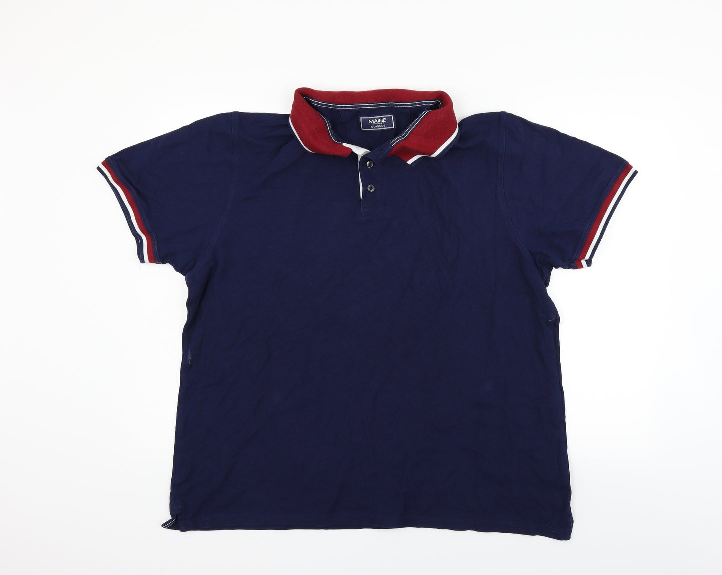 Maine Mens Blue    Polo Size XL