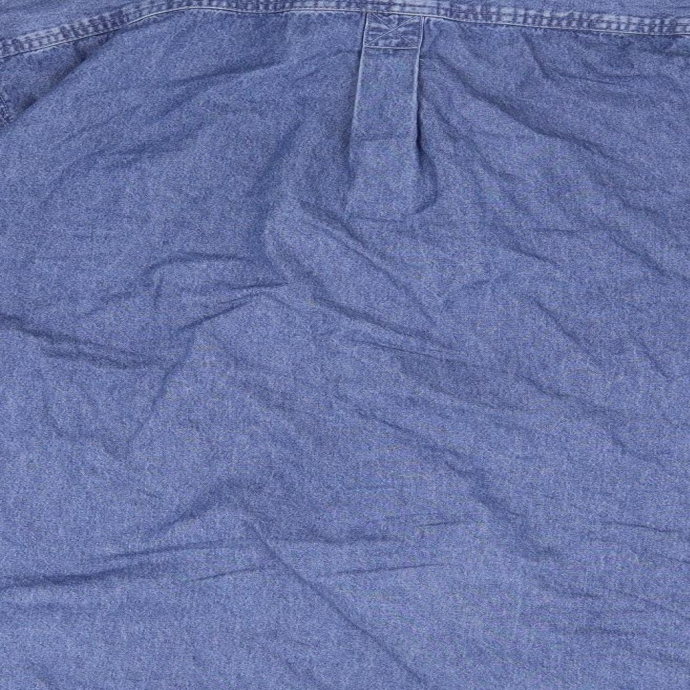 Front Row Mens Blue    Button-Up Size L