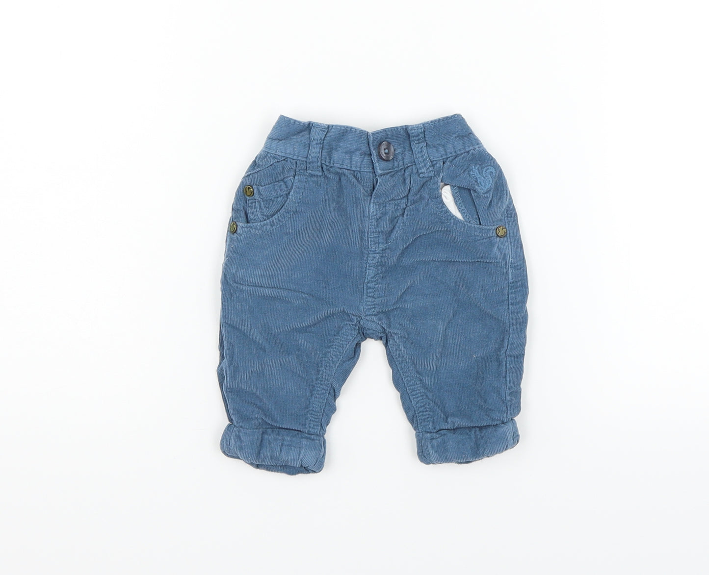 BHS Boys Blue   Cargo Jeans Size 0-3 Months