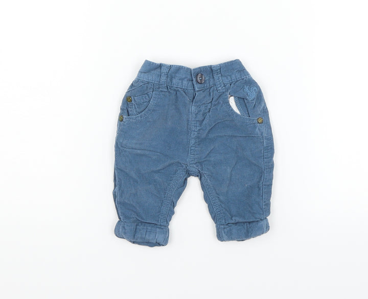 BHS Boys Blue   Cargo Jeans Size 0-3 Months
