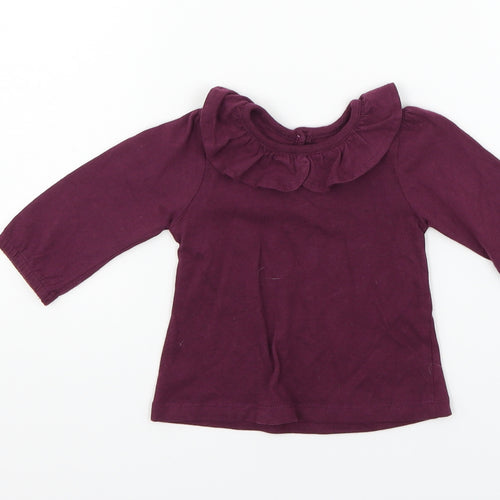 George Girls Purple   Basic T-Shirt Size 0-3 Months