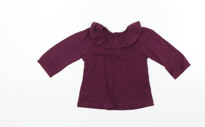 George Girls Purple   Basic T-Shirt Size 0-3 Months