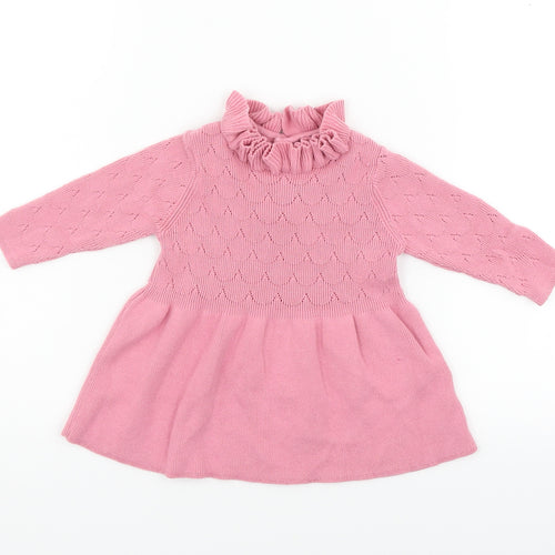Marks and Spencer Boys Pink   Jumper Dress  Size 3-6 Months