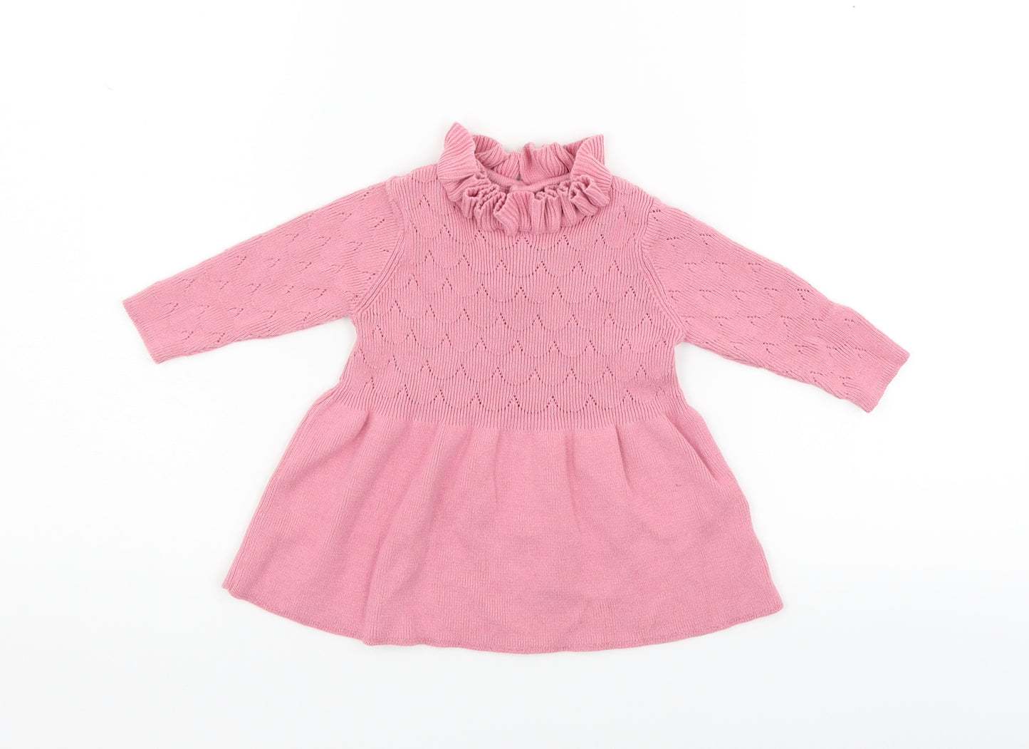Marks and Spencer Boys Pink   Jumper Dress  Size 3-6 Months