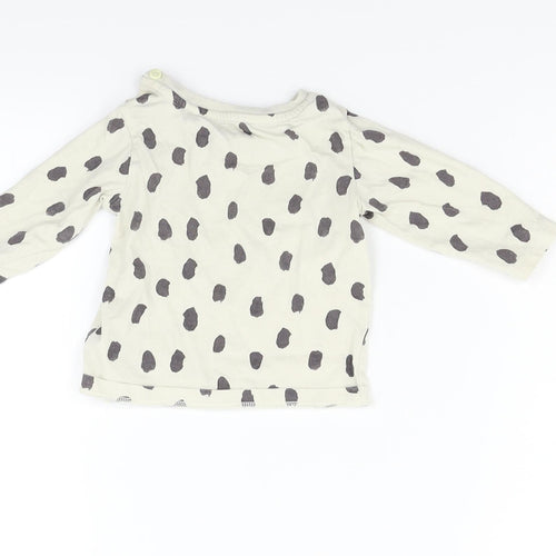 Marks and Spencer Boys Black Polka Dot  Basic T-Shirt Size 3-6 Months