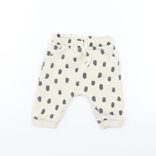 Marks and Spencer Boys Beige Animal Print  Jogger Trousers Size 3-6 Months