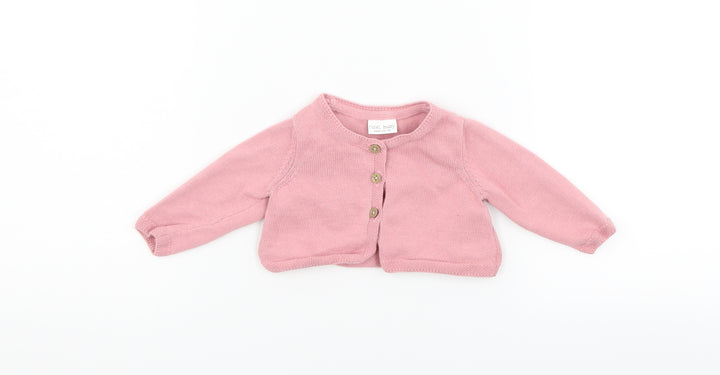 NEXT Girls Pink   Cardigan Jumper Size 0-3 Months