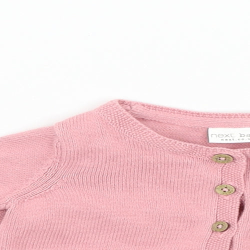 NEXT Girls Pink   Cardigan Jumper Size 0-3 Months